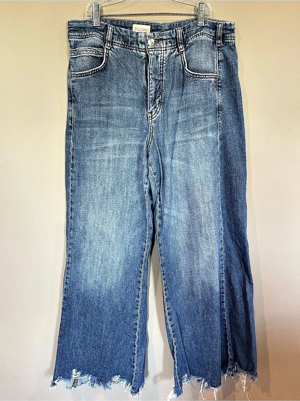 PILCRO Wide Leg Jeans in Blue Waist 29